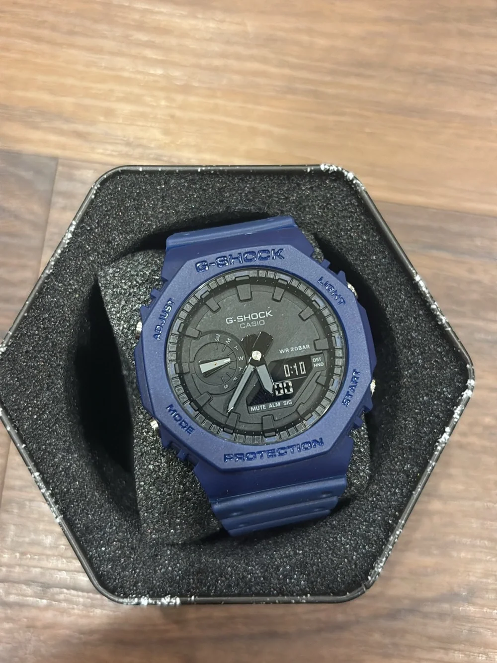 Casio G-Shock Blue Resin Analog-Digital Watch